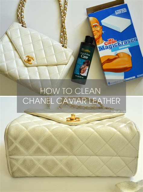 how to clean caviar chanel bag